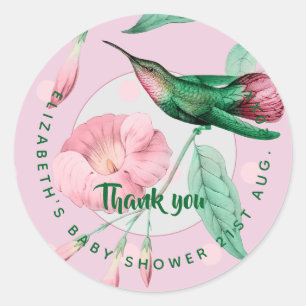 New Baby Photo Thank You Cards Modern Budget Classic Round Sticker