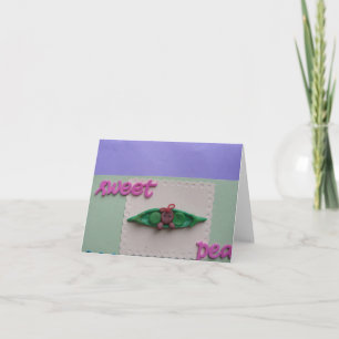 new baby, sweet pea card