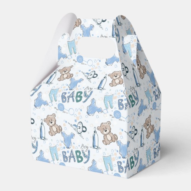 New Baby Teddy Bears Favour Box (Front Side)