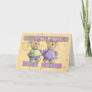 New Baby Twins Congratulations Card