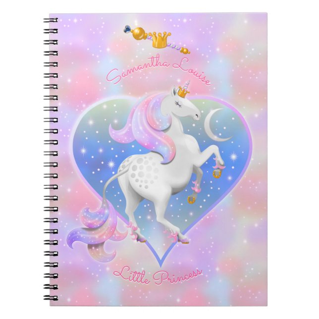 New Baby Unicorn Spiral Photo Notebook (Front)