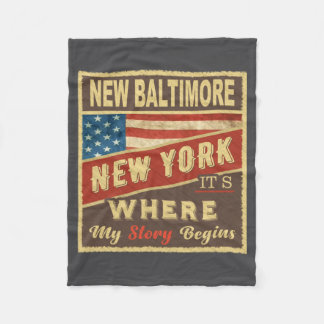 New Baltimore Ny Its Where My Story Begins _1 Fleece Blanket