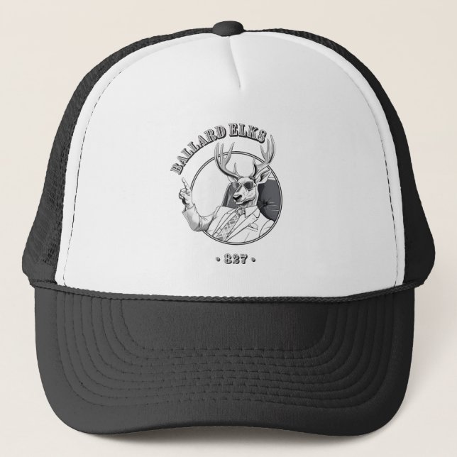 NEW BAR FUNDRAISER Mr. Cool Elk Trucker Hat (Front)