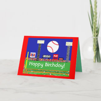 New Baseball Birthday Card Sports Gift
