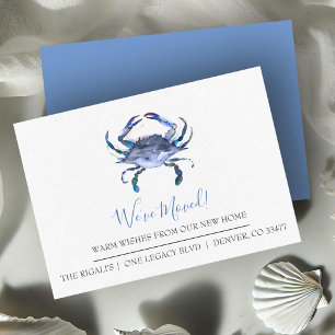 New Beach Home Moving Announcement Business Cards