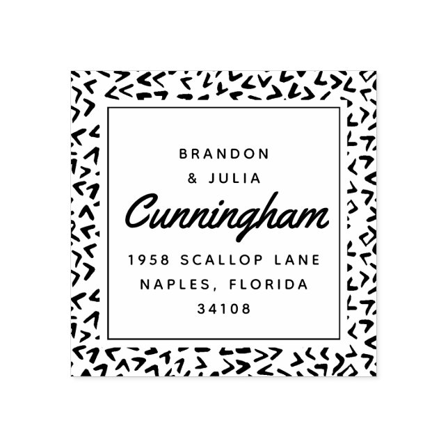 New Beach House Return Address Rubber Stamp (Imprint)