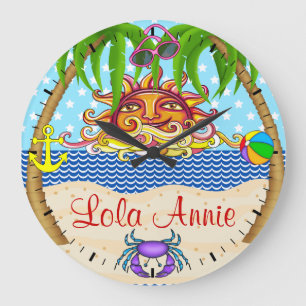 New Beach Sun Ocean Wall Clock 5 - SRF