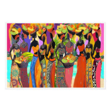 NEW Beautiful African Women Gathering Fruit