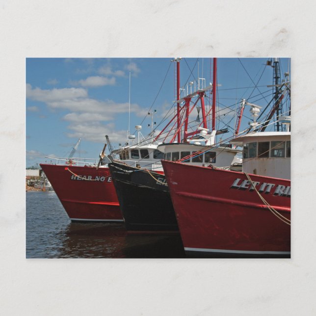New Bedford Fishing Boats postcard (Front)
