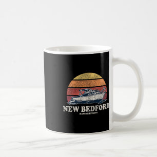New Bedford Ma Vintage Boating 70s Retro Boat Desi Coffee Mug