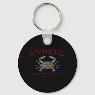 New Bedford Machusetts Crab Town Since 1652 Maroon Key Ring