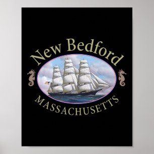 New Bedford Machusetts Nautical Tall Ship Poster