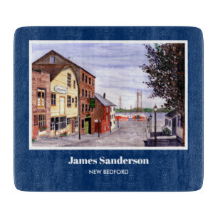 New Bedford Massachusetts New England Painting Cutting Board