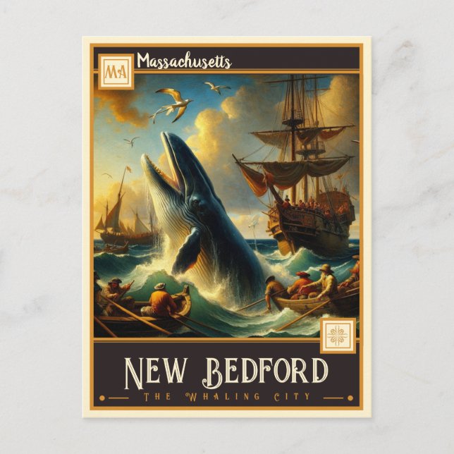 New Bedford, Massachusetts  | Vintage Postcard (Front)