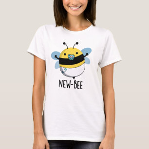 New Bee Funny Insect Bug Pun  T-Shirt