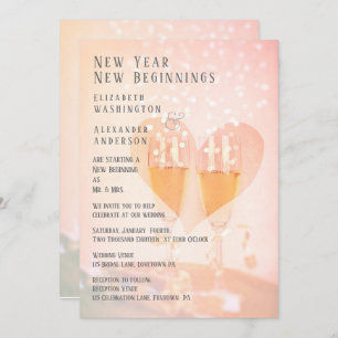 New Beginning/New Years Theme/ Wedding Invitation