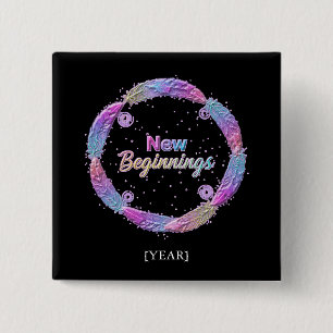 New Beginnings 2027 15 Cm Square Badge