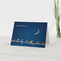 New Beginnings: Birds on the wire: Card