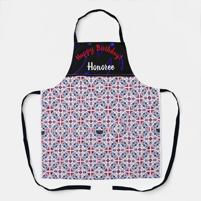 New Beginnings Birthday Pretty Pattern   Apron (Front)