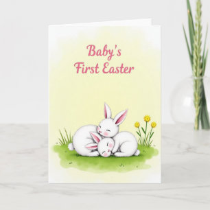 New Beginnings Cute Bunny Card