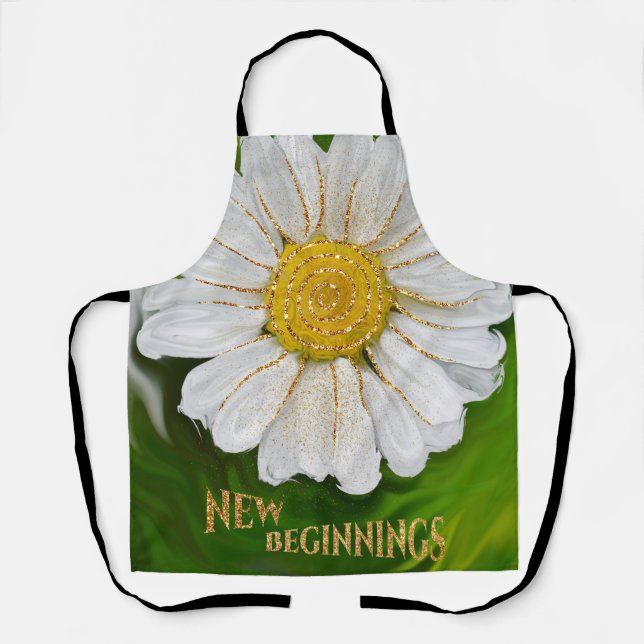 New Beginnings - Daisy flower power Apron (Front)