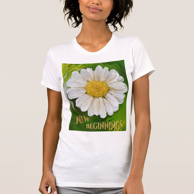 New Beginnings - Daisy flower power T-Shirt (Front)