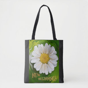 New Beginnings - Daisy flower power Tote Bag