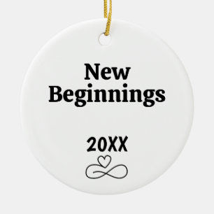New Beginnings: Divorce Gifts Breakup Care Package Ceramic Ornament
