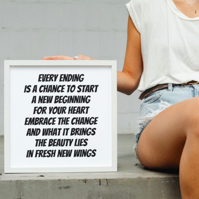 New Beginnings inspirational mini poem Poster (Creator Uploaded)