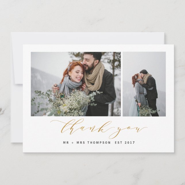 NEW BEGINNINGS THANK YOU-GOLD THANK YOU CARD (Front)