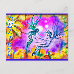 NEW BELIEVE SWEETHEART FAERIES postcard