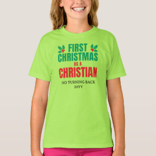 New Believer FIRST CHRISTMAS AS A CHRISTIAN Kids T-Shirt