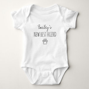 New Best Friend Dog Paw Protected By Baby Bodysuit