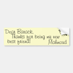 New Best Friends (obama & mahmoud) Bumper Sticker