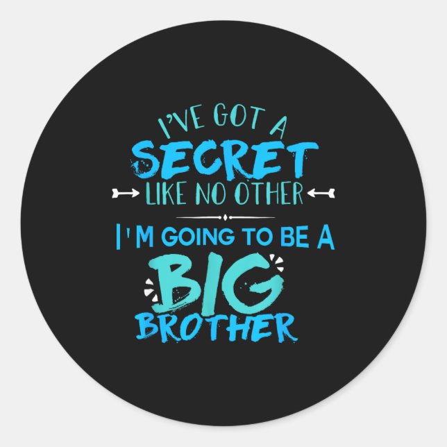 New Big Brother 2018 Funny Kids Men Big Bro  Classic Round Sticker (Front)