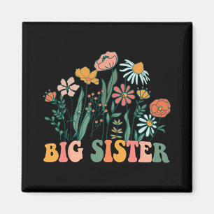 New Big Sister Wildflower First Birthday & Bab Magnet