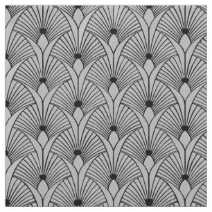 New Black and Grey Fan Style Fabric