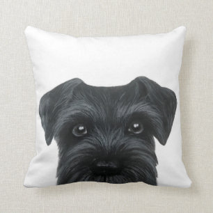 New Black Schnauzer, original painting and design Cushion