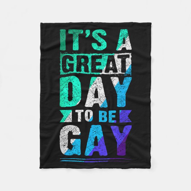 New Blue Gay Male Mlm Pride Flag  Fleece Blanket (Front)