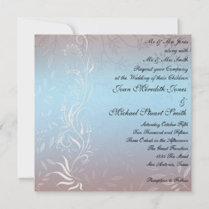 New Blue Wedding Invitation