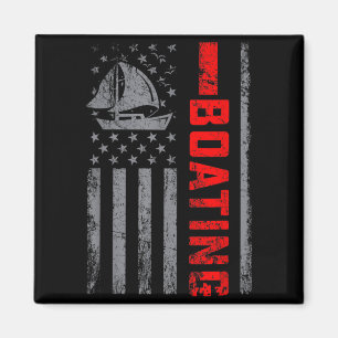 New Boat Owner Boating American US Flag Magnet