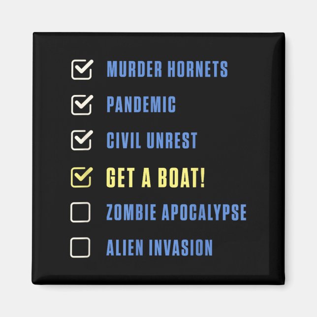 New Boat Owner Funny Celebration Magnet (Front)