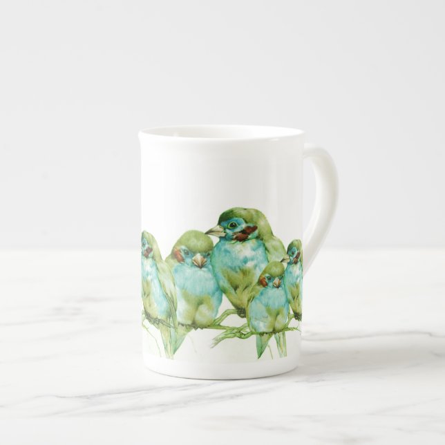 NEW BONE CHINA LOVE BIRD MUG (Front Right)