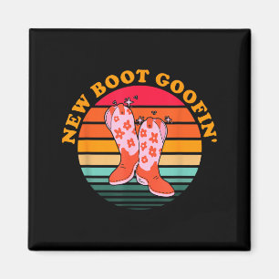 New Boot Goofin Retro Western Humour Design Magnet