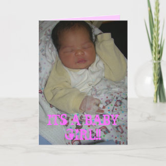 NEW BORN GIRL CARD