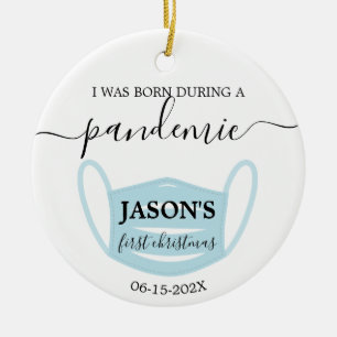 New born in pandemic with photo ornament