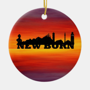 NEW BORN, PRISHTINA SOUVENIRS, by SHOPLIXX Ceramic Ornament