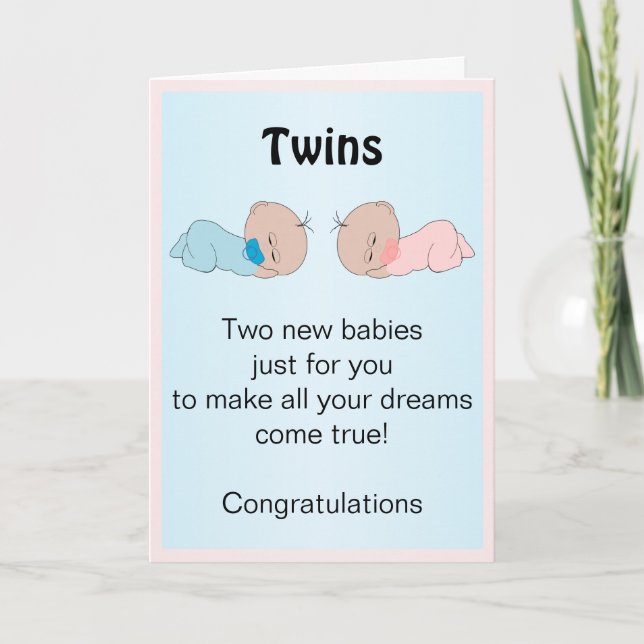 New Born Twins Card (Front)