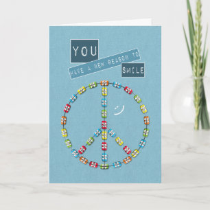 New Braces Congratulations Peace Sign on Denim Card