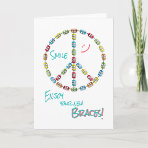New Braces Congratulations Peace Sign on White Card